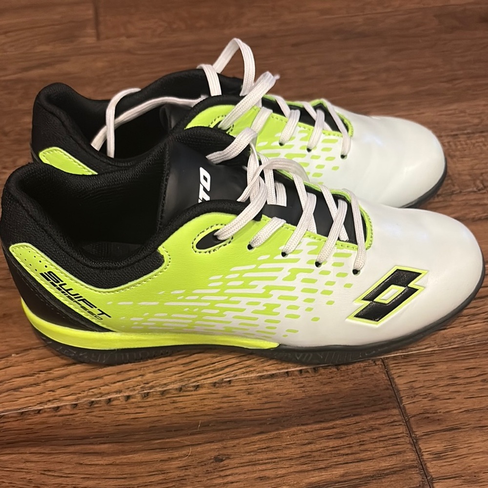 Lotto White and Neon Green Athletic Shoes